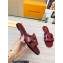 Louis Vuitton leather LV Isola Flat Mules Burgundy 2023