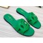 Louis Vuitton leather LV Isola Flat Mules Green 2023