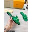 Louis Vuitton leather LV Isola Flat Mules Green 2023