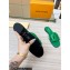Louis Vuitton leather LV Isola Flat Mules Green 2023