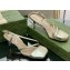 Gucci Heel 6.5cm Leather Sandals Gold 2023
