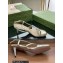 Gucci Heel 6.5cm Leather Sandals Gold 2023