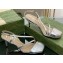 Gucci Heel 6.5cm Leather Sandals Silver 2023