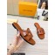 Louis Vuitton leather LV Isola Flat Mules Brown 2023