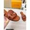 Louis Vuitton leather LV Isola Flat Mules Brown 2023
