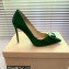 Gianvito Rossi Heel 10.5cm JAIPUR Pumps Suede Green with maxi gemstone 2023