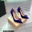 Gianvito Rossi Heel 10.5cm JAIPUR Pumps Suede Purple with maxi gemstone 2023