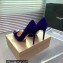 Gianvito Rossi Heel 10.5cm JAIPUR Pumps Suede Purple with maxi gemstone 2023