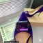 Gianvito Rossi Heel 10.5cm JAIPUR Pumps Suede Purple with maxi gemstone 2023