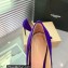 Gianvito Rossi Heel 10.5cm JAIPUR Pumps Suede Purple with maxi gemstone 2023