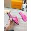 Louis Vuitton leather LV Isola Flat Mules Fuchsia 2023