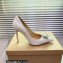 Gianvito Rossi Heel 10.5cm JAIPUR Pumps White with maxi gemstone 2023