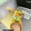 Gianvito Rossi Heel 8.5cm JAIPUR Mules Satin Yellow with maxi gemstone 2023