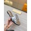 Louis Vuitton leather LV Isola Flat Mules Silver 2023