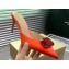 Gianvito Rossi Heel 8.5cm JAIPUR Mules Satin Orange with maxi gemstone 2023