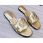 Louis Vuitton leather LV Isola Flat Mules Gold 2023