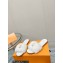 Louis Vuitton Mink Fur Lock It Flat Mules White 2023