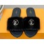 Louis Vuitton Mink Fur Lock It Flat Mules Black 2023
