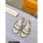 Louis Vuitton leather LV Isola Flat Mules Gold 2023