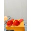 Louis Vuitton Mink Fur Lock It Flat Mules Red 2023