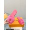 Louis Vuitton Mink Fur Lock It Flat Mules Fuchsia 2023