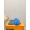 Louis Vuitton Mink Fur Lock It Flat Mules Blue 2023