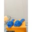 Louis Vuitton Mink Fur Lock It Flat Mules Blue 2023