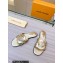 Louis Vuitton leather LV Isola Flat Mules Gold 2023