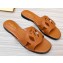 Louis Vuitton leather LV Isola Flat Mules Light Brown 2023