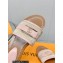 Louis Vuitton Lock It Flat Mules in Raffia and Calf Leather Light Pink 2023