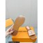 Louis Vuitton Lock It Flat Mules in Raffia and Calf Leather Light Pink 2023