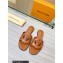 Louis Vuitton leather LV Isola Flat Mules Light Brown 2023