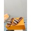 Louis Vuitton Lock It Flat Mules in Raffia and Calf Leather Burgundy 2023