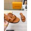 Louis Vuitton leather LV Isola Flat Mules Light Brown 2023