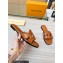 Louis Vuitton leather LV Isola Flat Mules Light Brown 2023