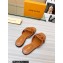 Louis Vuitton leather LV Isola Flat Mules Light Brown 2023