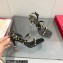 Valentino Sculpted Heel 9cm Rockstud Goatskin Sandals Black 2023