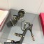 Valentino Sculpted Heel 9cm Rockstud Goatskin Sandals Black 2023