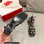 Valentino Rockstud Net Kidskin Sandals Black 2023