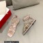 Valentino Rockstud Net Kidskin Sandals Nude 2023