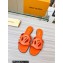 Louis Vuitton leather LV Isola Flat Mules Orange 2023