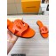 Louis Vuitton leather LV Isola Flat Mules Orange 2023
