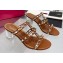 Valentino Plexi Heel 6cm Rockstud Slider Sandals Brown In Polymer Material 2023
