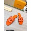Louis Vuitton leather LV Isola Flat Mules Orange 2023