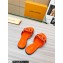 Louis Vuitton leather LV Isola Flat Mules Orange 2023