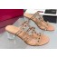 Valentino Plexi Heel 6cm Rockstud Slider Sandals Apricot In Polymer Material 2023