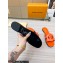 Louis Vuitton leather LV Isola Flat Mules Orange 2023