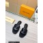Louis Vuitton leather LV Isola Flat Mules Black 2023