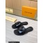 Louis Vuitton leather LV Isola Flat Mules Black 2023