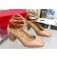 Valentino Heel 6cm Tan-Go Patent Leather Pumps Apricot 2023